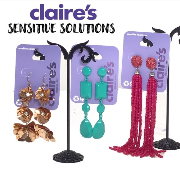 (3) Claire’s Fashion Boho Dangle Earrings- L11 - Picture 1 of 9